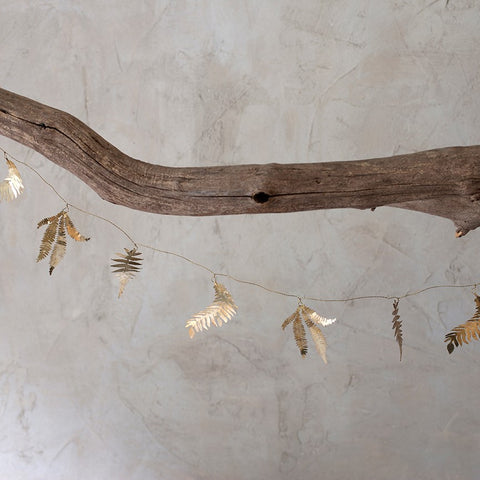 Brass Mixed Leaf Garland - Greige - Home & Garden - Chiswick, London W4 