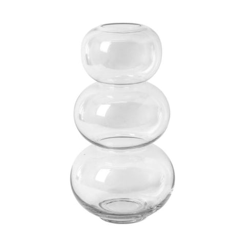 Broste Copenhagen Clear Glass Bubble Vase