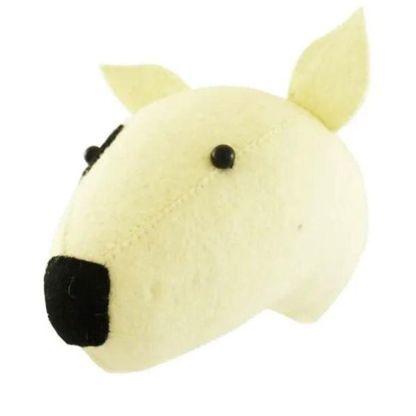 Mini Bull Terrier Felt Head for Wall Fiona Walker