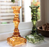 Vintage Style Glass Candlesticks - Various Colours - Greige - Home & Garden - Chiswick, London W4 