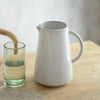 large handmade ceramic jug white glaze