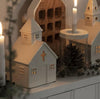 Ceramic House & Church Tealight Holders - Cream