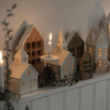 Ceramic House & Church Tealight Holders - Cream