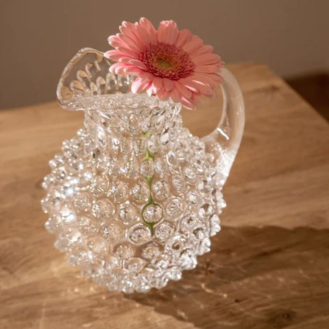 Hobnail Jug - 1L Round - Clear