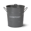 Metal Compost Bucket 3.5L - Charcoal