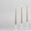 Traditional glass candlestick three heights for taper candle