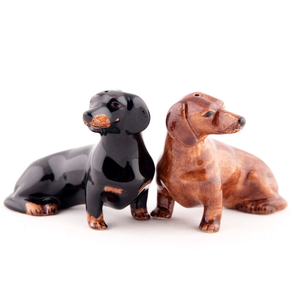 Dachshund Salt & Pepper Shakers by Quail Ceramics