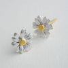 Daisy Stud Earrings - Silver & Gold - Alex Monroe