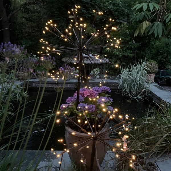 Dandelion Solar LED Outdoor Stake Light - Greige - Home & Garden - Chiswick, London W4 