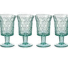 Decorative Recycled Glass Wine Glasses - Set of Four