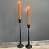 Delilah Distressed Metal Candlestick - Two Sizes