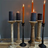 Delilah Distressed Metal Candlestick - Two Sizes