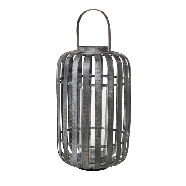 Grey Bamboo Lantern - Dinas - Broste Copenhagen - Two Sizes - Greige - Home & Garden - Chiswick, London W4 