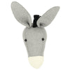 Felt Head Wall Art Mini Donkey Head Fiona Walker Fairtrade 