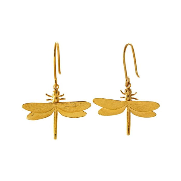 Dragonfly Hook Earrings - Gold - Alex Monroe