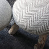 Little Wool Stool with Driftwood Legs - Greige - Home & Garden - Chiswick, London W4 