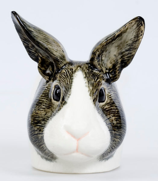 Dutch Rabbit (Grey) Face Egg Cup by Quail Ceramics