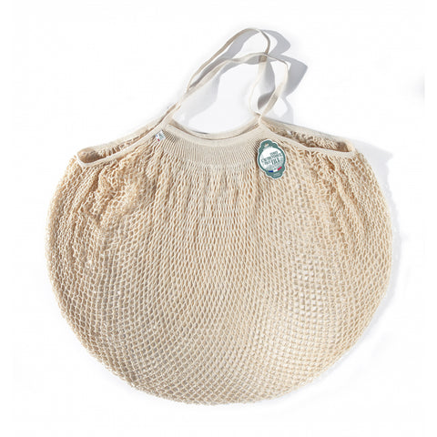 Filt Cotton String Shopping Storage Net Bag Ecru