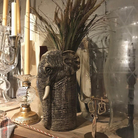 Large Elephant Flower Vase by Quail Ceramics - Greige - Home & Garden - Chiswick, London W4 