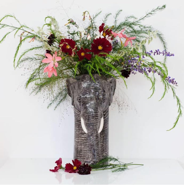 Large Elephant Flower Vase by Quail Ceramics - Greige - Home & Garden - Chiswick, London W4 