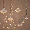 Giant Glass Lantern Shaped Baubles Gold Lustre