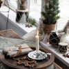 White Enamel Chamberstick Candle-Holder