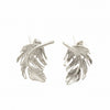 Feather Stud Earrings - Silver - Alex Monroe