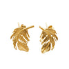 Feather Stud Earrings - Gold - Alex Monroe