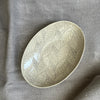Wonki Wre Etosha Medium Oval Serving Bowl Warm Grey Lace Pattern