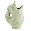 Handmade Stoneware Fish Jug or Vase Light Green