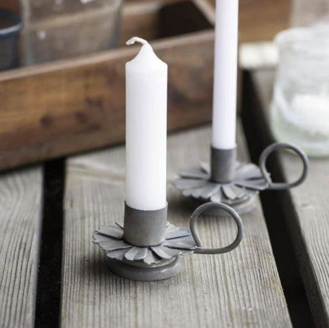 Zinc Flower Chamberstick