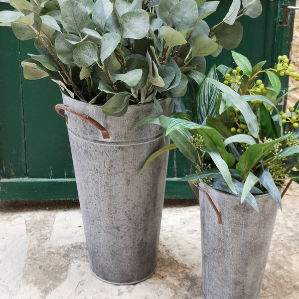 Antique zinc french florist bucket