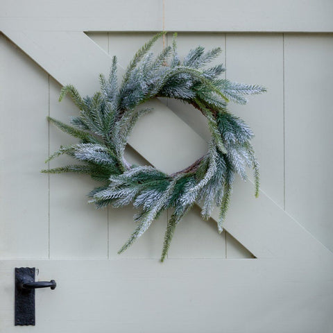 Frosted Faux Fir Wreath