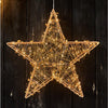 star shaped wreath LED lights copper wire