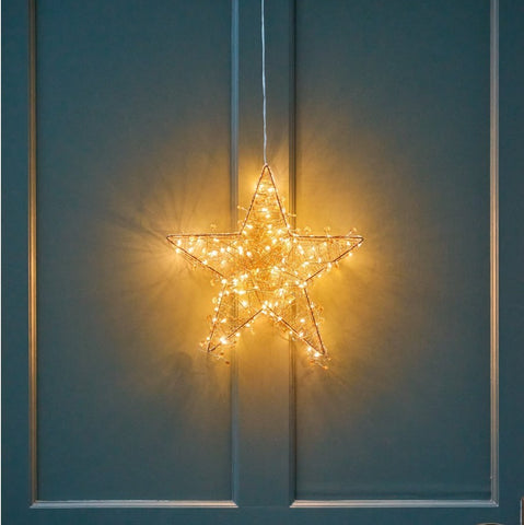 Twinkling LED star christmas light decoration