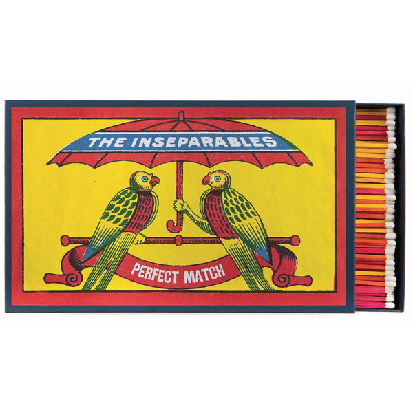 Giant Matches in Letterpress Printed Luxury Matchbox - The Inseparables