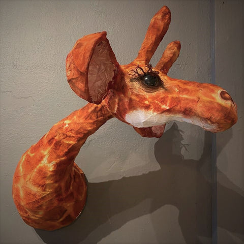 Papier Mache Giraffe Head