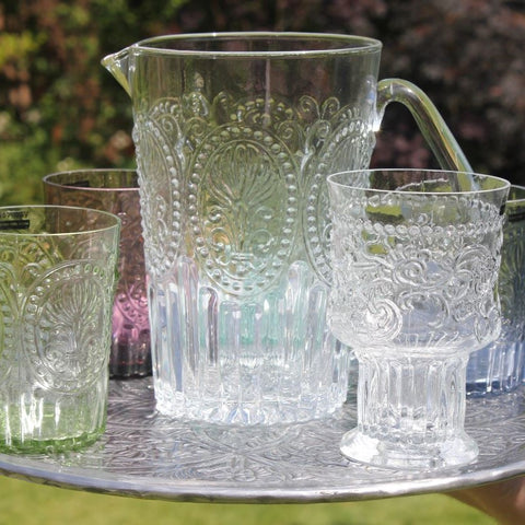 Handmade Glass Pitcher Jug - Greige - Home & Garden - Chiswick, London W4 