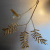 Hanging Beaded Gold Pine Sprig - Walther & Co, Denmark