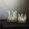 Helix Tealight Holder - Moss Green - Two Size Options - Olsson and Jensen