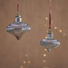 Silver Grey lustre lantern bauble giant two sizes