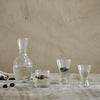 Hammered recycled glass carafe or jug organic tactile