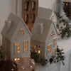 Ceramic House & Church Tealight Holders - Cream