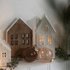 Ceramic House & Church Tealight Holders - Cream