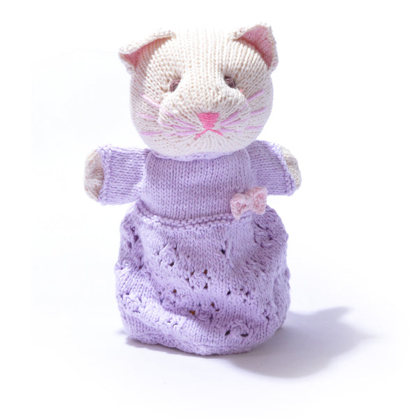 Organic Cotton Hand Puppet - Cat - ChunkiChilli - Hand-knitted