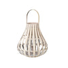 Whitewashed Natural Bamboo Lantern from Broste - Sally - Greige - Home & Garden - Chiswick, London W4 