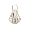 Whitewashed Natural Bamboo Lantern from Broste - Sally - Greige - Home & Garden - Chiswick, London W4 