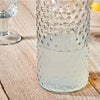 Bottle Shape Carafe with Bobbled Glass Finish