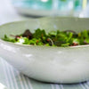 cream off white handmade rustic ceramic salad bowl