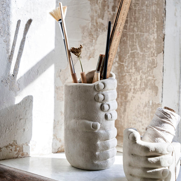 Earthenware Hands Pencil Pot